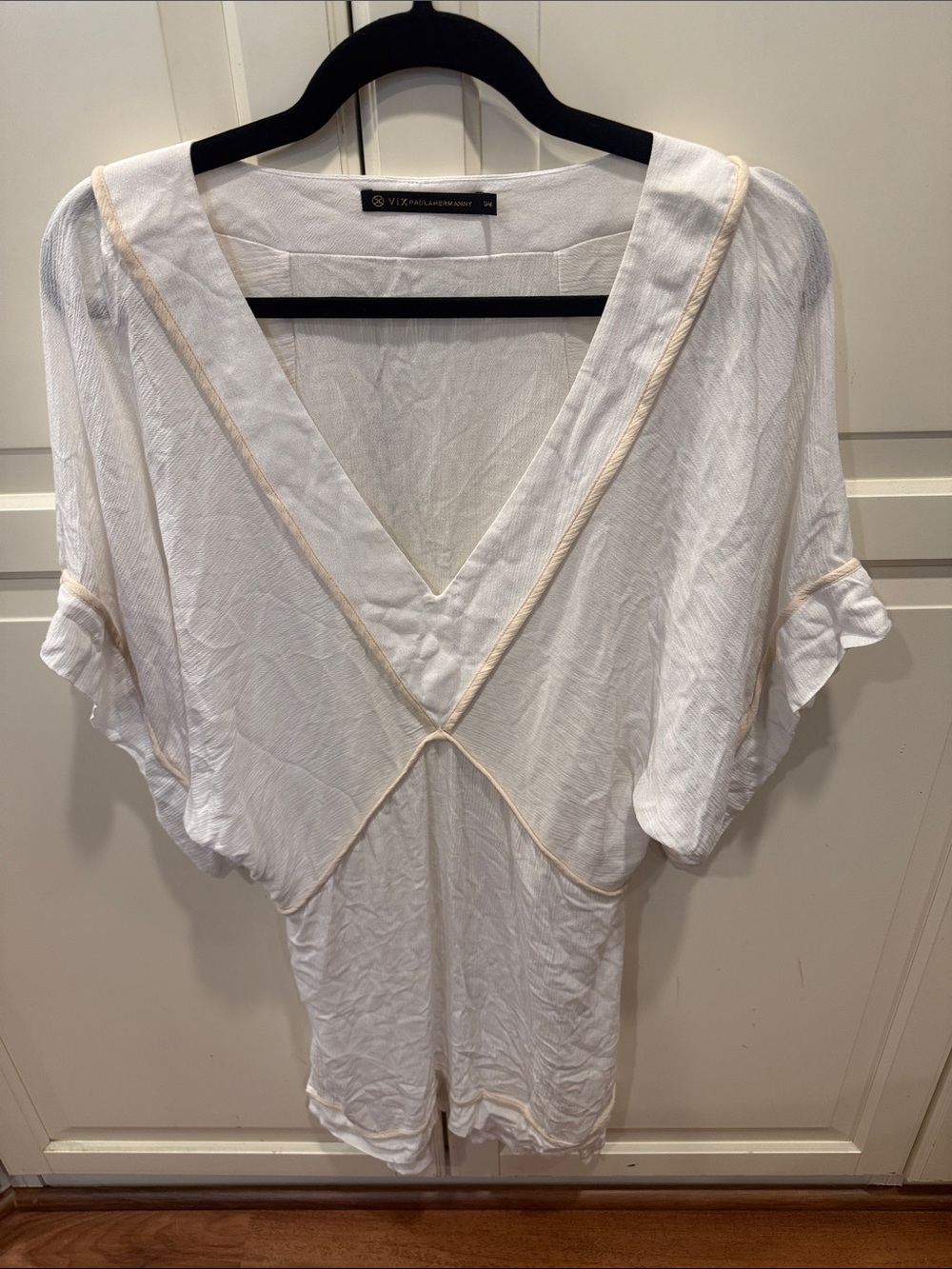 Vix Paula Hermanny Swim Coverup with Contrast Trim